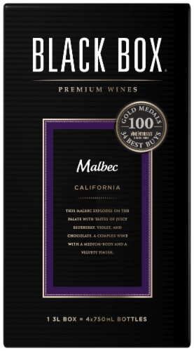 Black Box Malbec Red Wine Perspective: back