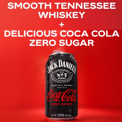 Jack Daniel's Tennessee Whiskey & Coca-Cola Ready to Drink Cocktail Perspective: back