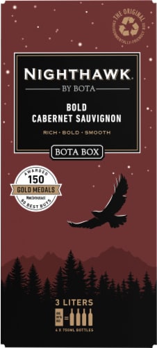 Nighthawk Black by Bota Box Bold Cabernet Sauvignon Red Wine Perspective: back