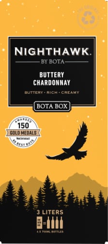 Nighthawk Gold by Bota Box Buttery Chardonnay White Wine Perspective: back