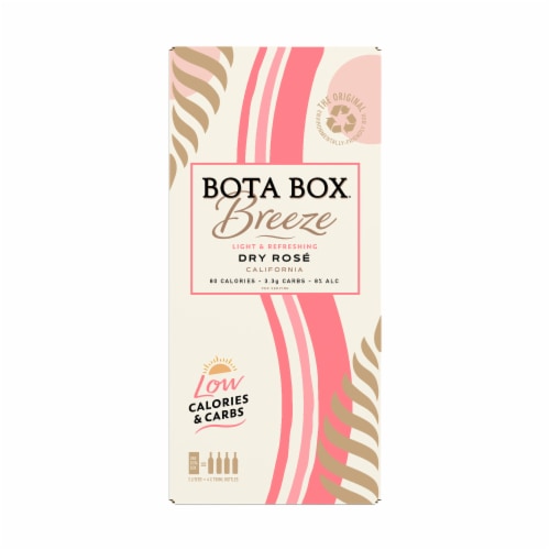Bota Box Breeze Low Calorie Dry Rose Wine Perspective: back