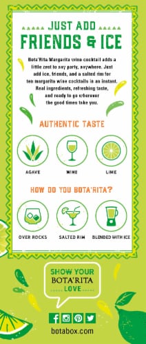 Bota Box Bota'Rita Ready-to-Drink Classic Lime Margarita Wine Cocktail Perspective: back