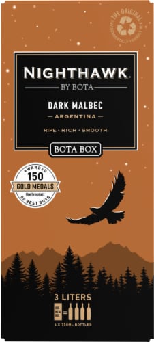 Nighthawk Black by Bota Box Dark Malbec Red Wine Perspective: back
