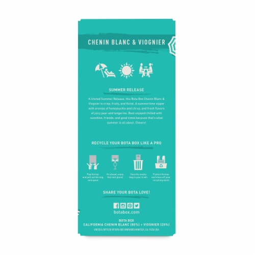Bota Box Chenin Blanc & Viognier White Wine Perspective: back