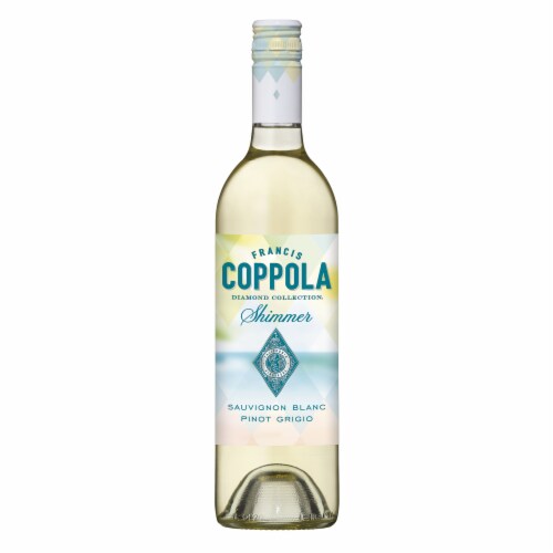 Coppola Diamond Collection Shimmer Sauvignon Blanc Pinot Grigio White Wine, California, 12.0% ABV Perspective: back