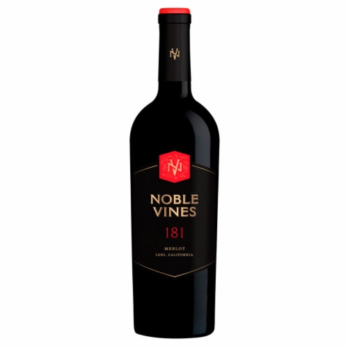 Noble Vines 181 California Merlot Red Wine Perspective: back