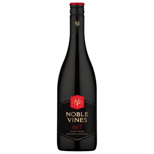 Noble Vines 667 Monterey California Pinot Noir Red Wine Perspective: back