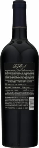 Dry Creek Vineyards Heritage Zinfandel Perspective: back