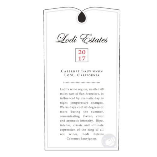Lodi Estates Cabernet Sauvignon Wine Perspective: back