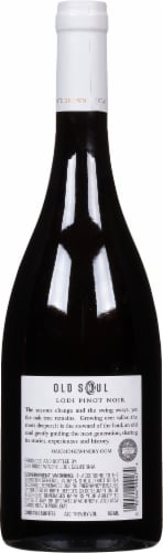 Old Soul Pinot Noir Non Alcoholic Red Wine Perspective: back