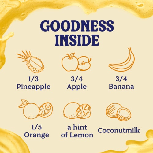 Naked Juice Piña Colada Flavored 100% Fruit Smoothie Blend Perspective: back