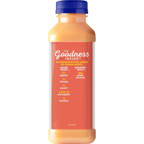 Naked® Juice Plant Protein Peach Mango Fruit Juice Smoothie Perspective: back