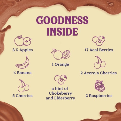 Naked Juice Superfood Machine Flavored 100% Juice Smoothie Blend Perspective: back