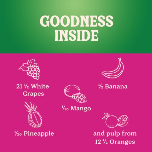 Naked Juice Lower Sugar Tropical Sunrise Flavored Smoothie Blend Perspective: back