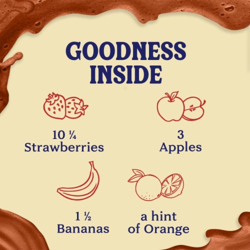 Naked® Juice Strawberry Banana Fruit Smoothie Drink Perspective: back