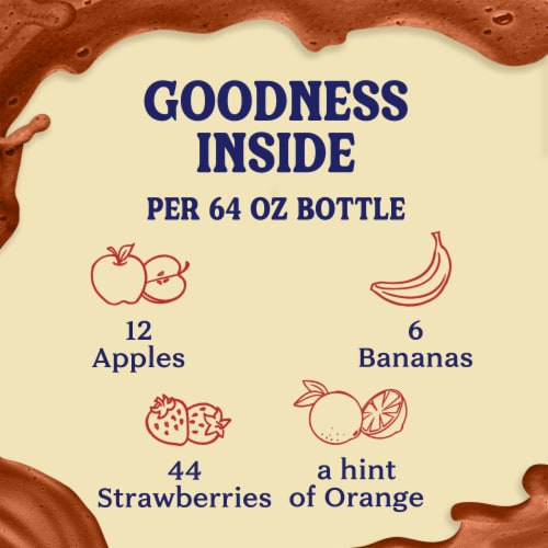 Naked® Strawberry Banana Fruit Smoothie Bottle Perspective: back