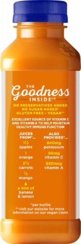 Naked® Orange Carrot Mango Juice Blend Perspective: back
