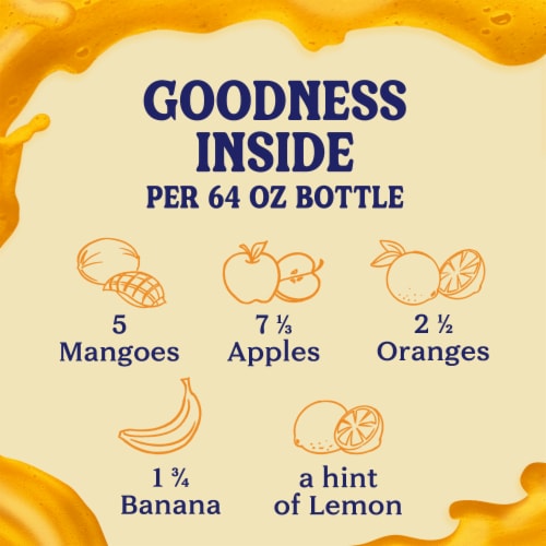 Naked Smoothie Mighty Mango Flavored 100% Fruit Smoothie Blend Perspective: back