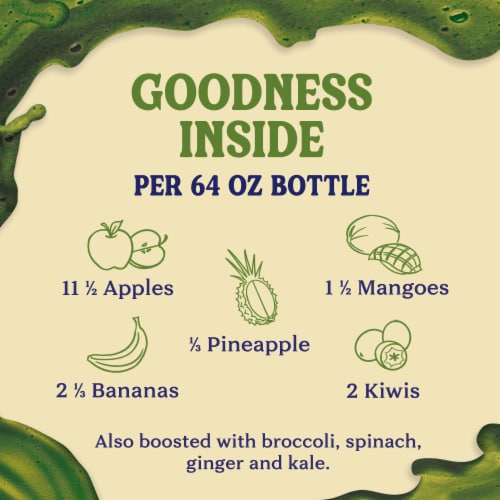 Naked Juice Green Machine Flavored 100% Juice Smoothie Blend Perspective: back