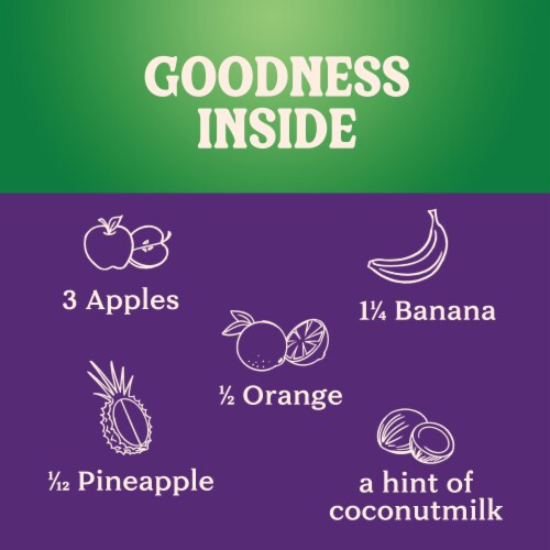 Naked Juice Protein Tropical Fruit Flavored Juice Smoothie Blend Perspective: back