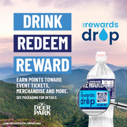 Deer Park® Natural Spring Mini Bottled Water Perspective: back