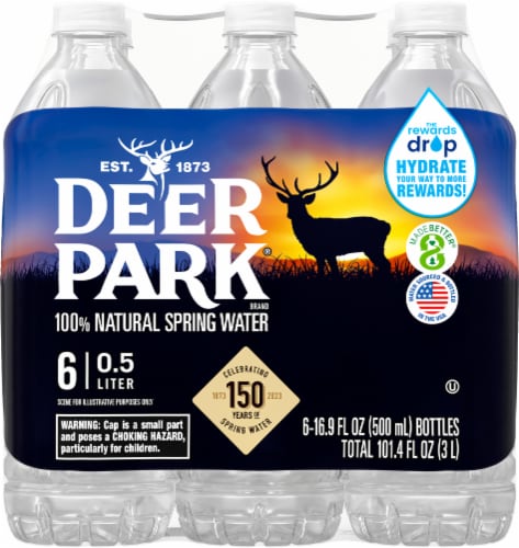 Deer Park® Natural Spring Bottled Water Perspective: back