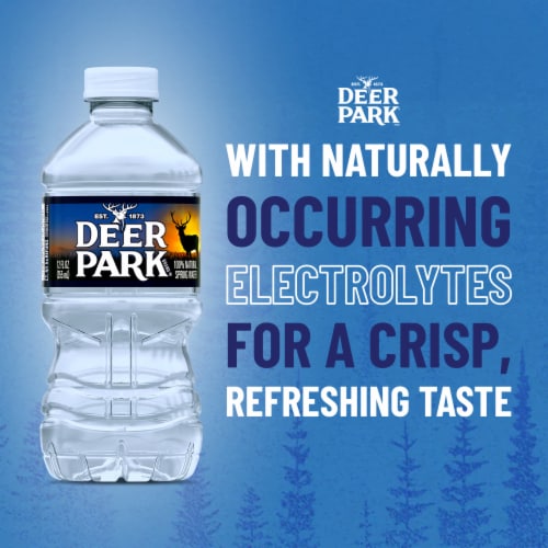 Deer Park 100% Natural Spring Bottled Water Perspective: back