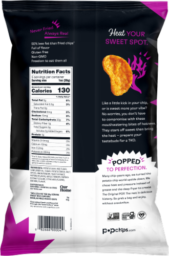 Popchips® Sweet Heat Potato Chips Perspective: back