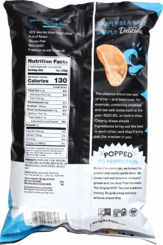 Popchips® Sea Salt Potato Popped Chips Perspective: back