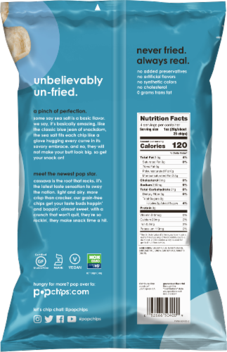 popchips® Grain Free Sea Salt Popped Chip Snacks Perspective: back