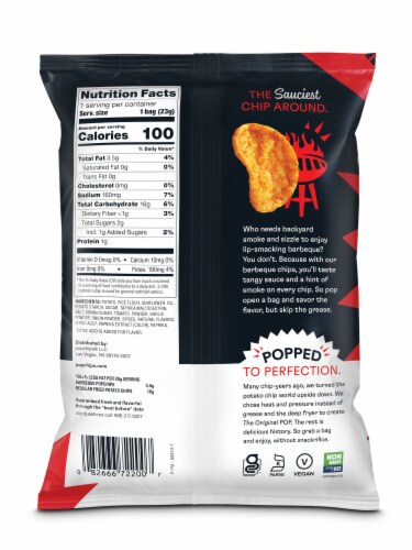 Popchips® Barbeque Potato Popped Chips Perspective: back