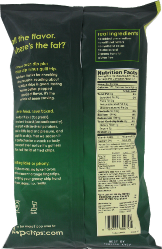popchips® Sour Cream & Onion Potato Chips Perspective: back