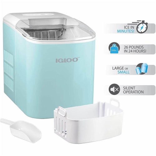 Igloo Automatic Self-Cleaning 26 lb Ice Maker, Aqua