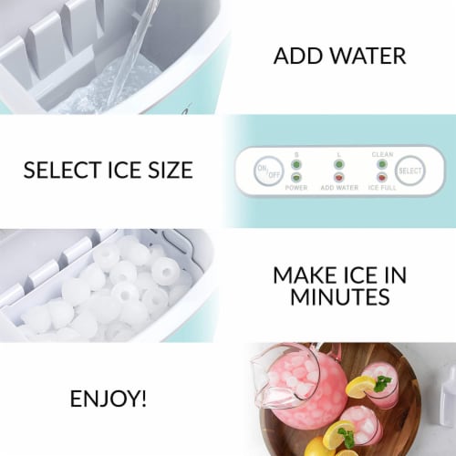 Igloo Automatic Self-Cleaning Portable Countertop Ice Maker with Handle - Aqua Perspective: back