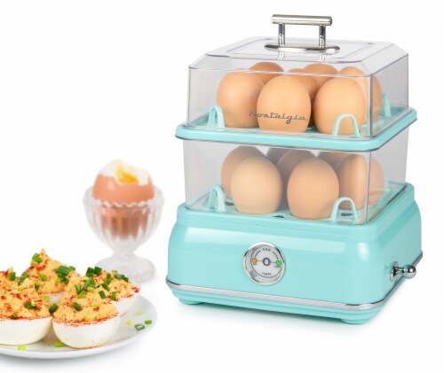 Nostalgia Classic Retro Egg Cooker - Aqua Perspective: back