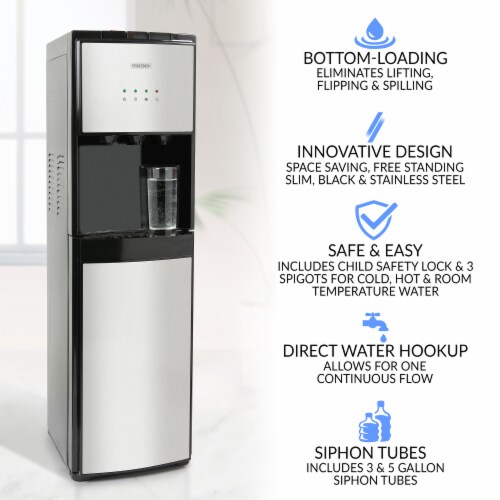 Igloo Hot Cold & Room Temperature Bottom Load Water Dispenser Perspective: back