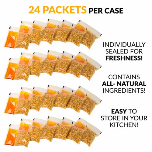 Nostalgia Premium Popcorn, Oil, and Seasoning Salt All-in-One Packs - 24 Pack Perspective: back