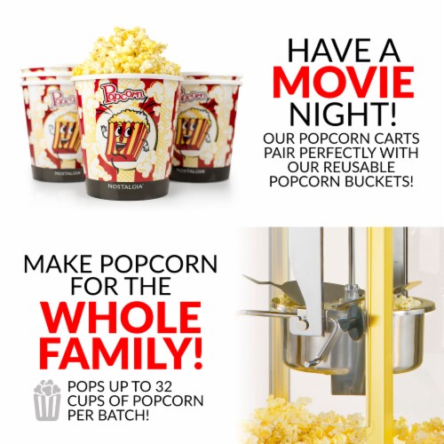 Nostalgia Vintage Professional Popcorn Cart Perspective: back