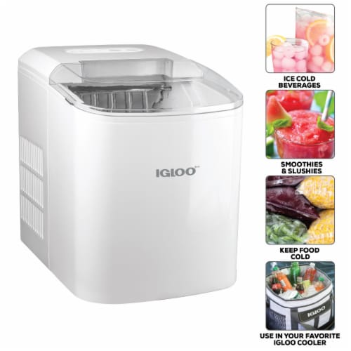 Igloo Automatic Portable Countertop Ice Maker - White Perspective: back