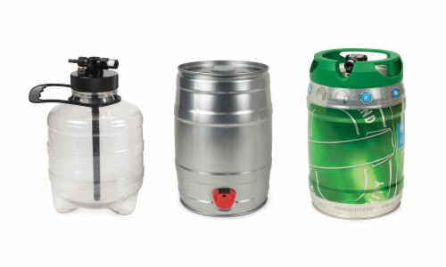 HomeCraft Stainless Steel Tap Beer Growler Cooling System - Black Perspective: back