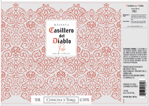 Casillero del Diablo Rose Perspective: back