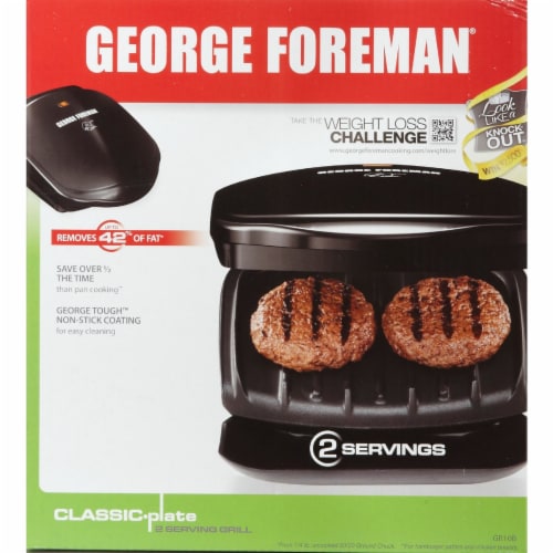 George Foreman 4-Serving Electric Indoor Grill - Black, 1 ct - Kroger