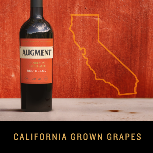 Augment Bourbon Barrel Aged Red Blend Wine Perspective: back