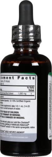 Nature's Answer® Black Cohosh Extract Herbal Supplement 100mg Perspective: back