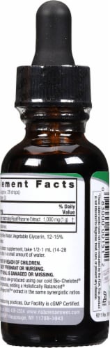 Nature's Answer® Low Alcohol Blue Cohosh Root Extract Herbal Supplement 1000mg Perspective: back