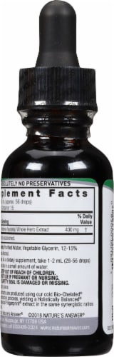 Nature's Answer® Low Alcohol Blue Vervain Extract Herbal Supplement 2000mg Perspective: back