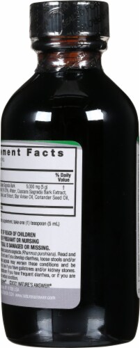 Nature's Answer® Low Alcohol Cascara Sagrada Extract Herbal Supplement 5000mg Perspective: back