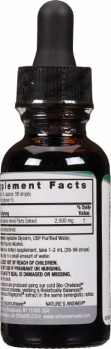 Nature's Answer® Catnip Extract Herbal Supplement 2000mg Perspective: back