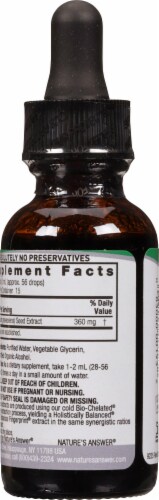 Nature's Answer® Low Alcohol Celery Seed Extract Herbal Supplement 2000mg Perspective: back