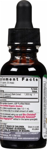 Nature's Answer® Lowest Alcohol Cinnamon Bark Extract Herbal Supplement 1150mg Perspective: back